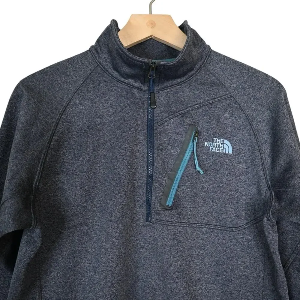 The North Face Mens S Half Zip Pullover in Dark Gray